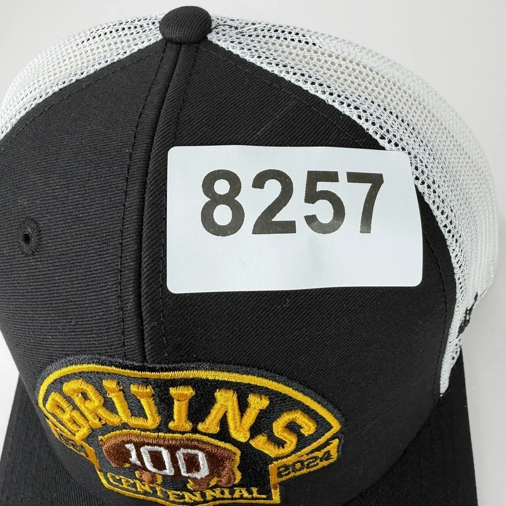 Boston Bruins Hat Cap Snap Back Mens OSFA Black NHL Hockey 47 Trucker Centennial